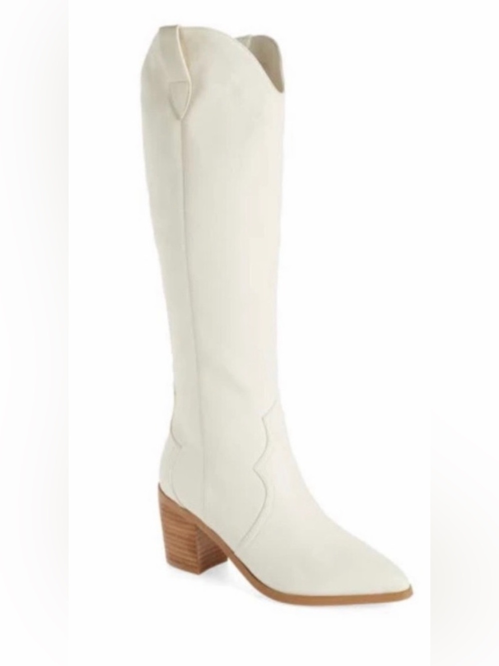 Billini Cream Over-the-Knee Western Block Heel Boots